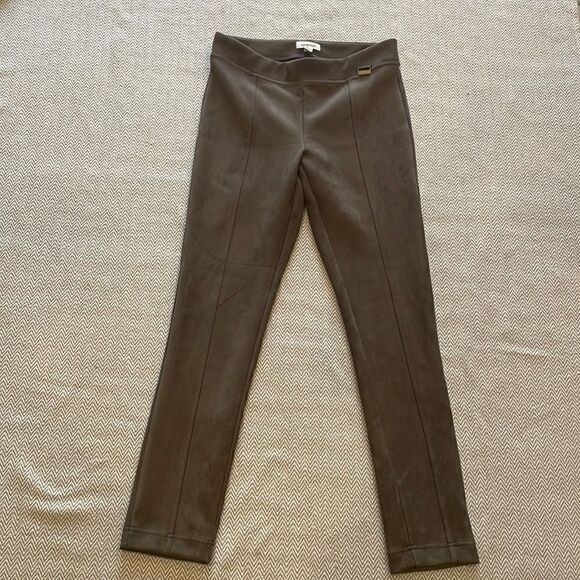 Calvin Klein Velvet Pleated Suede Style Dress Pants Size Small - Picture 1 of 5